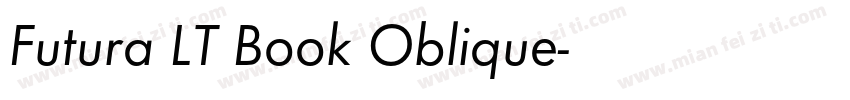Futura LT Book Oblique字体转换